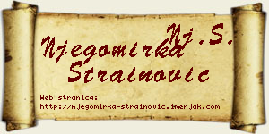 Njegomirka Strainović vizit kartica